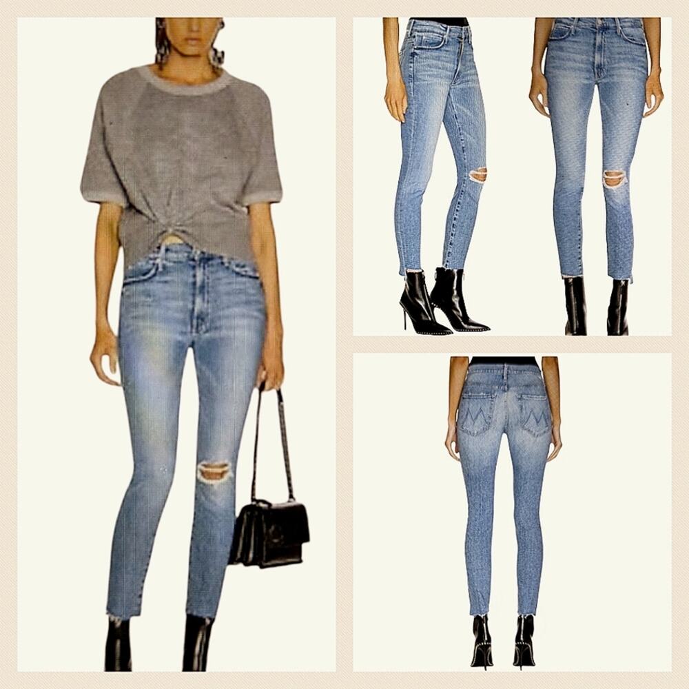 Mother The Stunner Ankle Step Fray GUC $248 Size 25      J1608